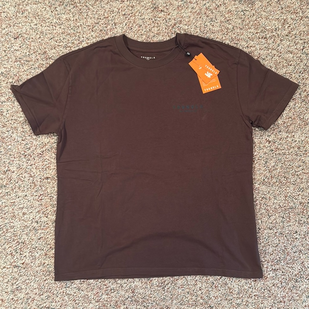 Brand New with Tags YoungLa Brown The Immortal Club tee Size Large